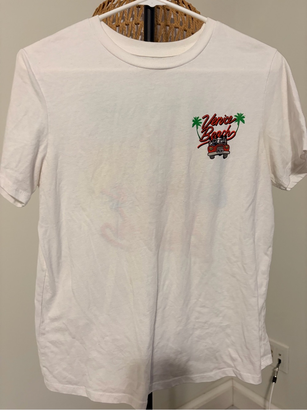 Disney Venice Beach White Graphic Tee - Casual